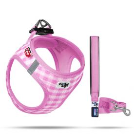 image of Curli Harness Air-mesh & Leash Pink Caro